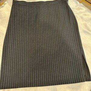 Ann Taylor Loft Stretch Navy Pin-Stripe Pencil Skirt, Size 10